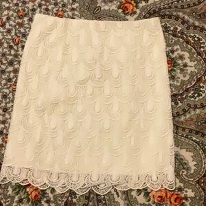 AA top crocheted white skirt